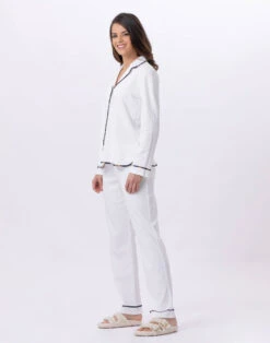 Pyjama Boutonné En Coton GLORIA 806 Ecru 10 Pyjama Boutonné En Coton GLORIA 806 Ecru -Pyjama Chic Femme Magasin pyjama boutonne en coton gloria 806 ecru 4
