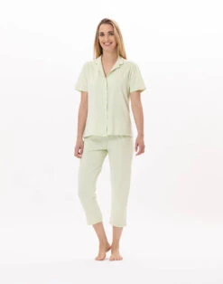Pyjama Boutonné En Coton PITCHOUN 906 Vert D'eau