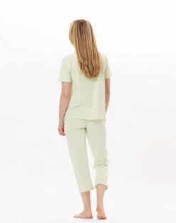 Pyjama Boutonné En Coton PITCHOUN 906 Vert D'eau -Pyjama Chic Femme Magasin pyjama boutonne en coton pitchoun 906 vert d eau 5