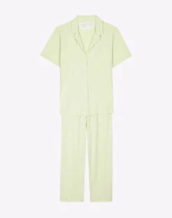 Pyjama Boutonné En Coton PITCHOUN 906 Vert D'eau -Pyjama Chic Femme Magasin pyjama boutonne en coton pitchoun 906 vert d eau 6