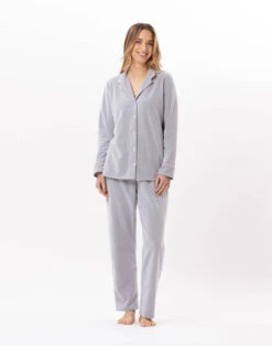 Pyjama Boutonné En Micropolaire DOUCE 806 Gris Chine
