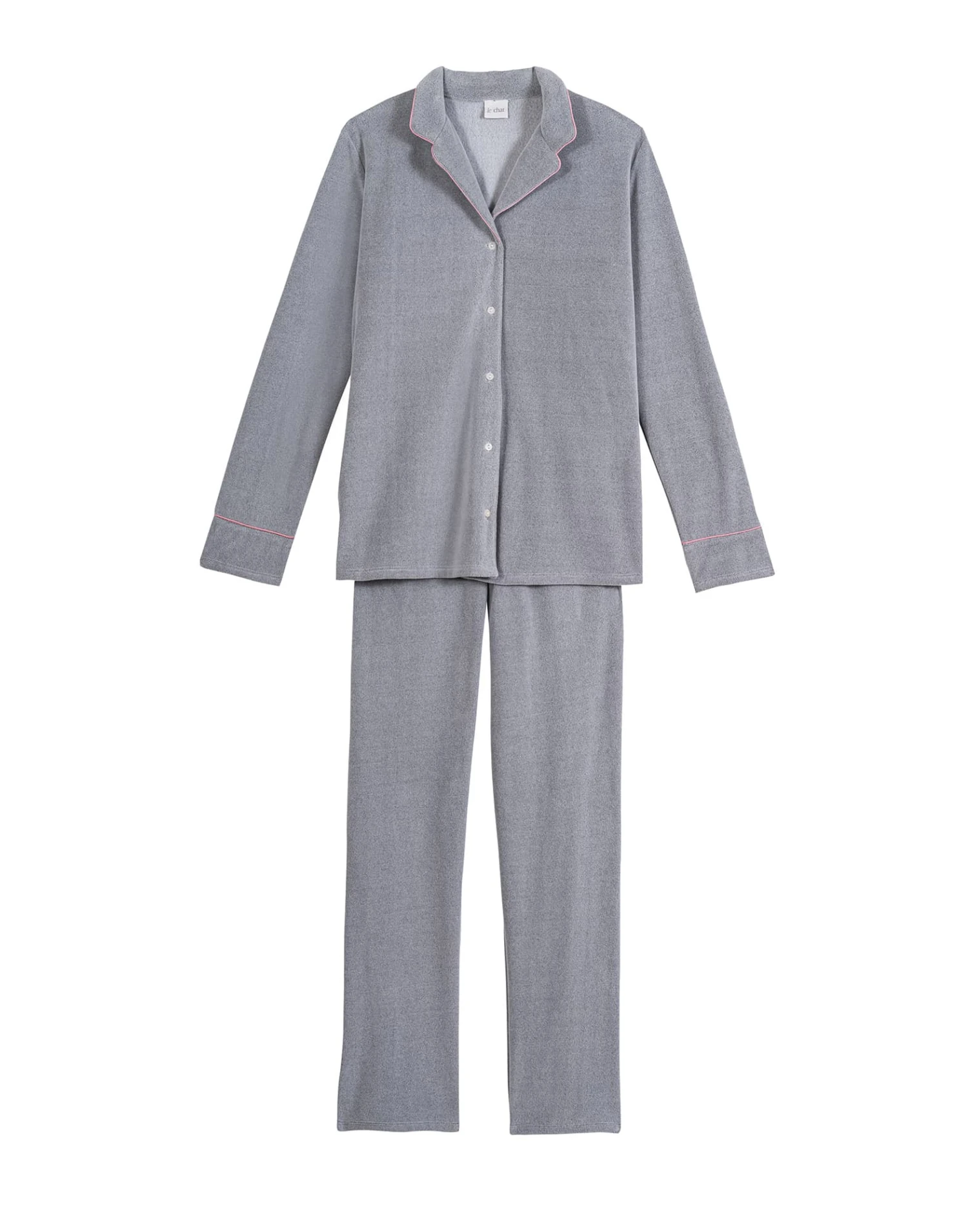 Pyjama Boutonné En Micropolaire DOUCE 806 Gris Chine 8 Pyjama Boutonné En Micropolaire DOUCE 806 Gris Chine – Image 8