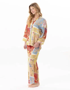 Pyjama Boutonné En Viscose ESTEREL 906 Rose -Pyjama Chic Femme Magasin pyjama boutonne en viscose esterel 906 rose 4