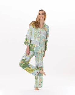 Pyjama Boutonné En Viscose ESTEREL 906 Vert D'eau 9 Pyjama Boutonné En Viscose ESTEREL 906 Vert D'eau -Pyjama Chic Femme Magasin pyjama boutonne en viscose esterel 906 vert d eau 2