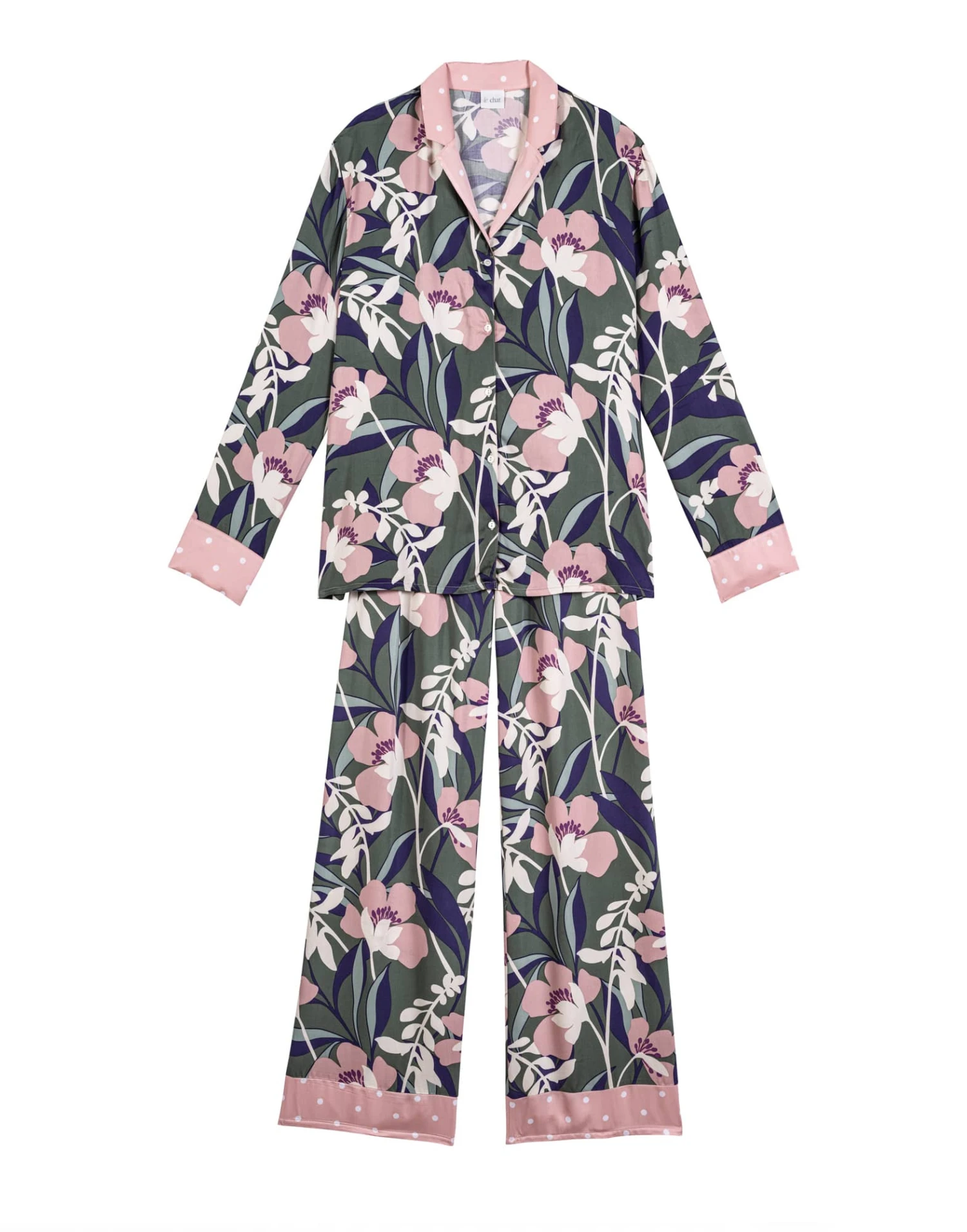 Pyjama Boutonné En Viscose GIOIA 806 Multico 5 Pyjama Boutonné En Viscose GIOIA 806 Multico – Image 5