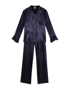 Pyjama Boutonné En Viscose MOON 806 Marine -Pyjama Chic Femme Magasin pyjama boutonne en viscose moon 806 marine 6