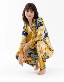 Pyjama Boutonné FOUGÈRES 606 100% Viscose Imprimé Multico -Pyjama Chic Femme Magasin pyjama boutonne fougeres 606 100 viscose imprime multico 4
