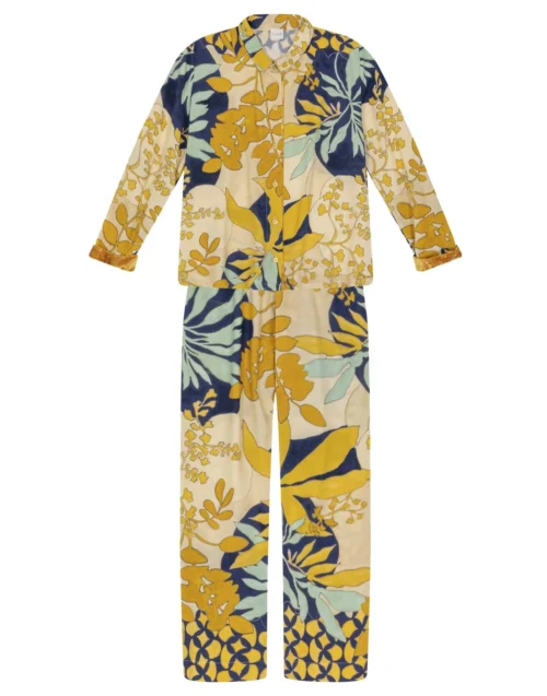 Pyjama Boutonné FOUGÈRES 606 100% Viscose Imprimé Multico -Pyjama Chic Femme Magasin pyjama boutonne fougeres 606 100 viscose imprime multico 6