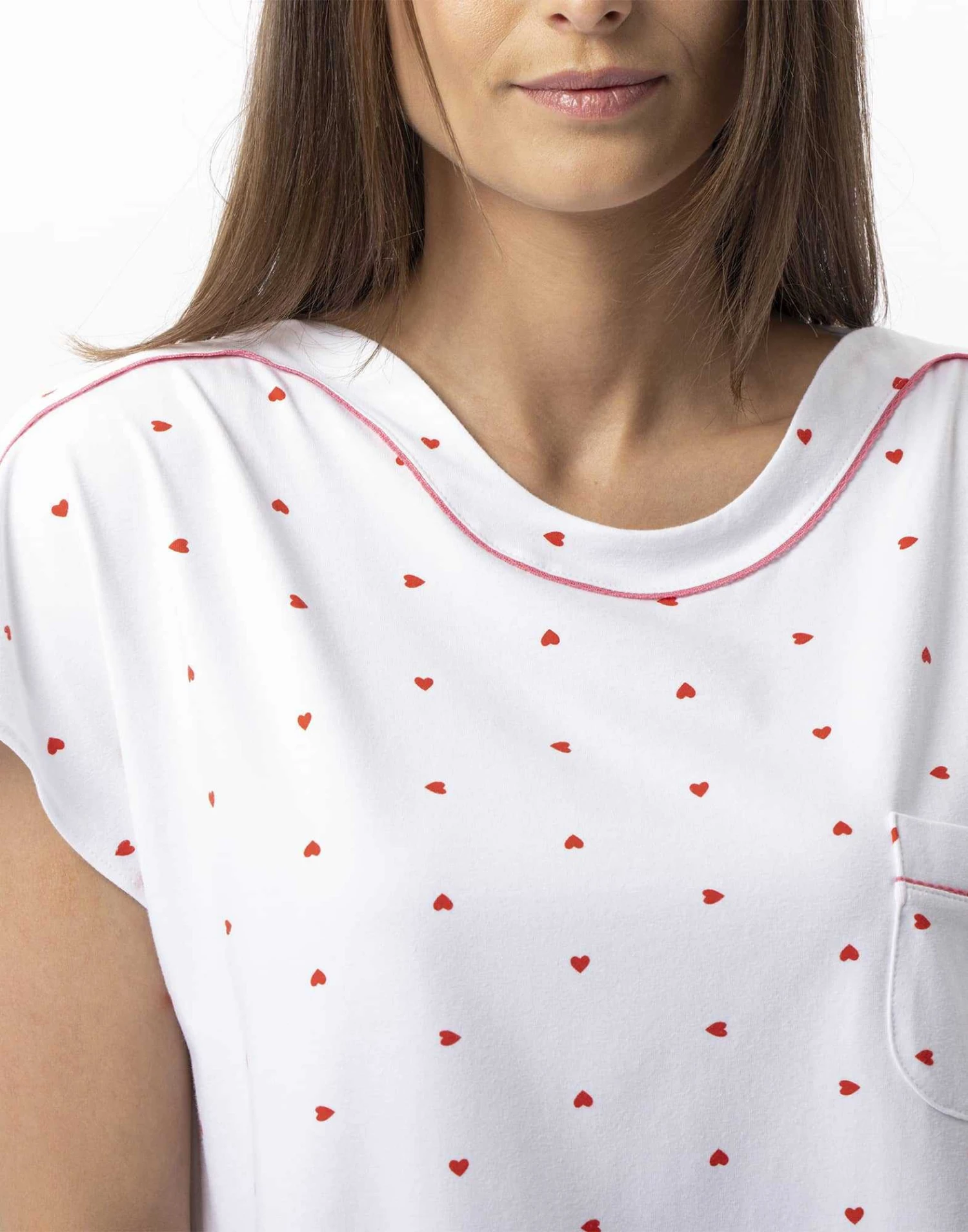 Pyjama En Coton AMORE 702 Blanc 2 Pyjama En Coton AMORE 702 Blanc – Image 2