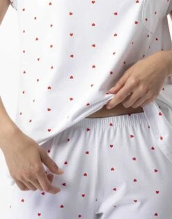 Pyjama En Coton AMORE 702 Blanc 9 Pyjama En Coton AMORE 702 Blanc -Pyjama Chic Femme Magasin pyjama en coton amore 702 blanc 2