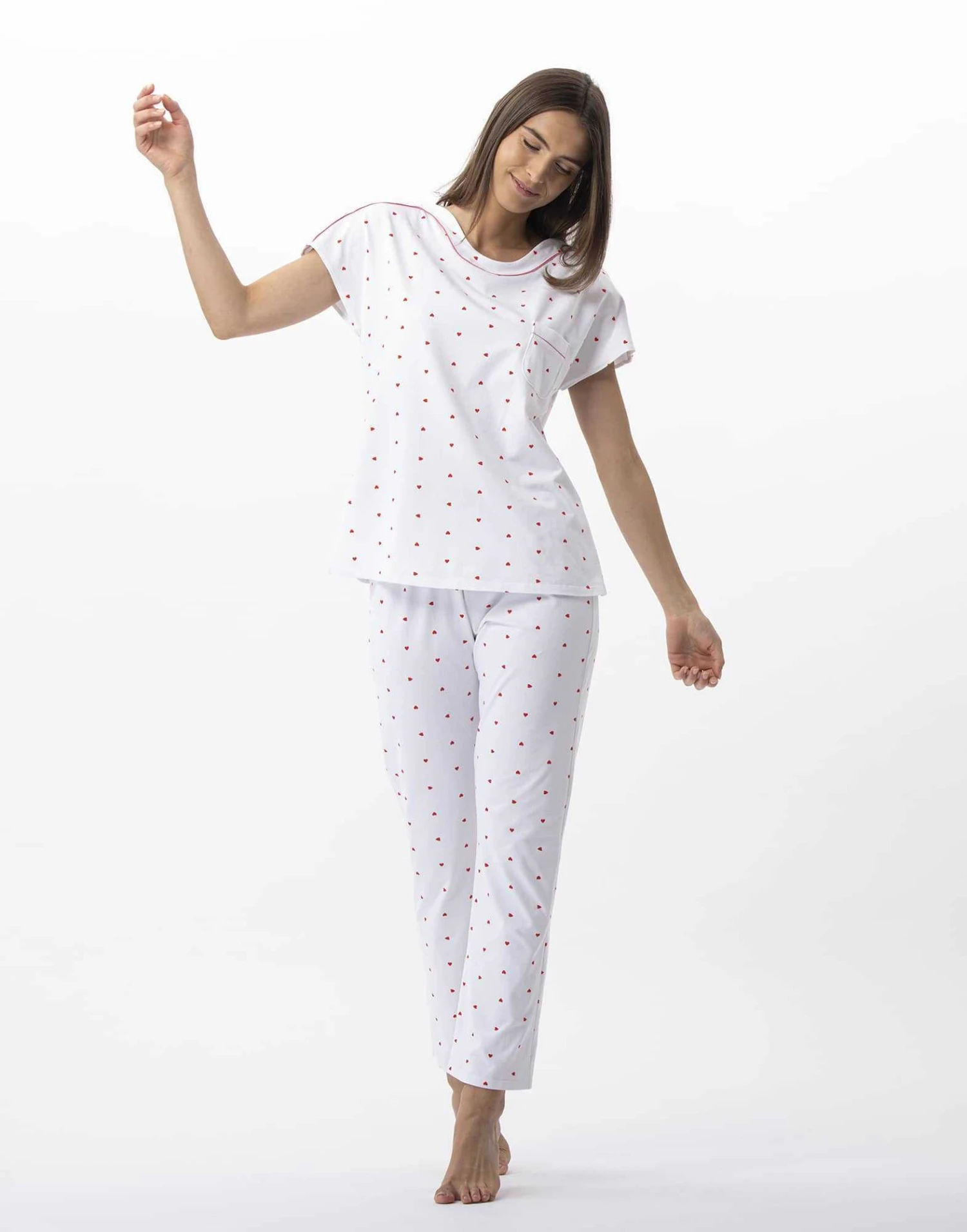 Pyjama En Coton AMORE 702 Blanc 4 Pyjama En Coton AMORE 702 Blanc – Image 4