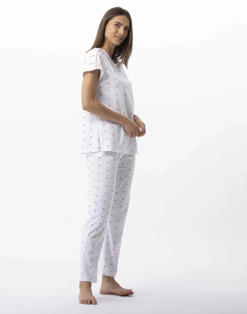Pyjama En Coton AMORE 702 Blanc -Pyjama Chic Femme Magasin pyjama en coton amore 702 blanc 5