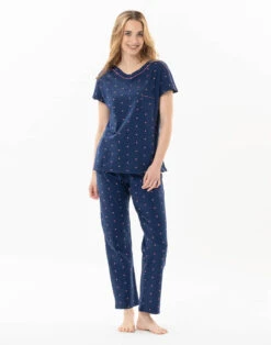 Pyjama En Coton AMORE 702 Marine