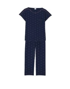 Pyjama En Coton AMORE 702 Marine -Pyjama Chic Femme Magasin pyjama en coton amore 702 marine 4