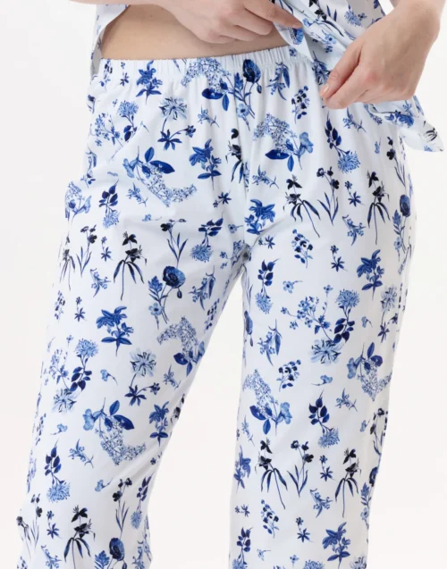 Pyjama En Coton BLOOM 902 Bleu -Pyjama Chic Femme Magasin pyjama en coton bloom 902 bleu 4
