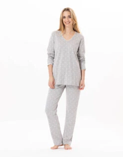Pyjama En Coton CHAMADE 802 Gris Chine