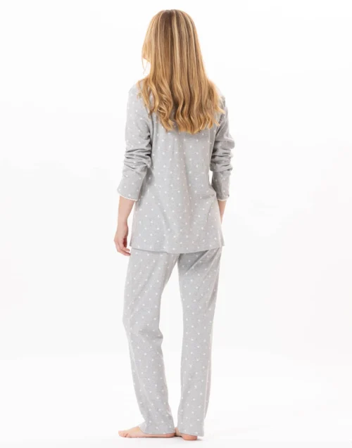 Pyjama En Coton CHAMADE 802 Gris Chine -Pyjama Chic Femme Magasin pyjama en coton chamade 802 gris chine 6