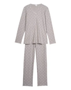 Pyjama En Coton CHAMADE 802 Gris Chine -Pyjama Chic Femme Magasin pyjama en coton chamade 802 gris chine 7