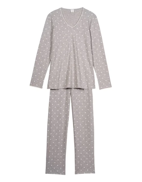 Pyjama En Coton CHAMADE 802 Gris Chine -Pyjama Chic Femme Magasin pyjama en coton chamade 802 gris chine 7