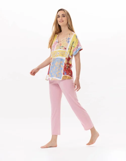 Pyjama En Coton ESTEREL 902 Rose 10 Pyjama En Coton ESTEREL 902 Rose -Pyjama Chic Femme Magasin pyjama en coton esterel 902 rose 3