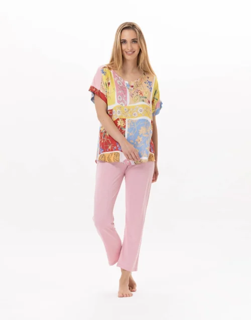 Pyjama En Coton ESTEREL 902 Rose