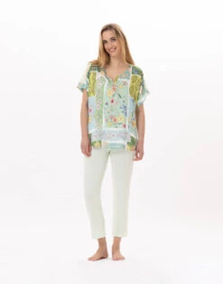 Pyjama En Coton ESTEREL 902 Vert D'eau