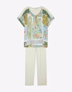 Pyjama En Coton ESTEREL 902 Vert D'eau -Pyjama Chic Femme Magasin pyjama en coton esterel 902 vert d eau 5