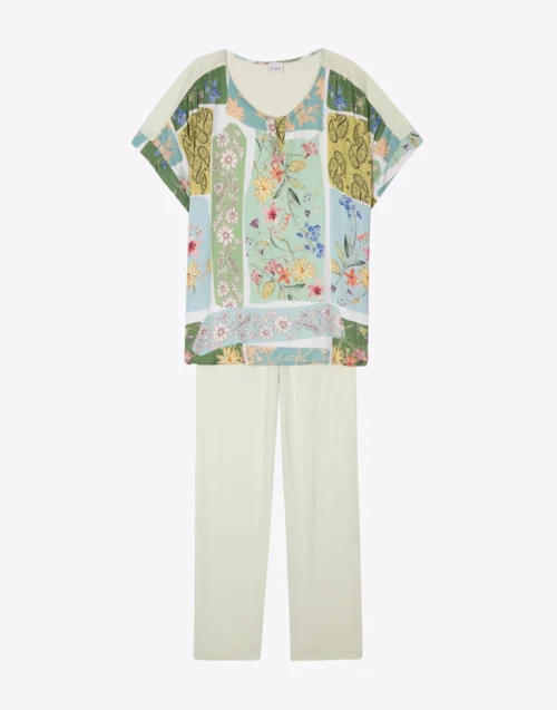 Pyjama En Coton ESTEREL 902 Vert D'eau -Pyjama Chic Femme Magasin pyjama en coton esterel 902 vert d eau 5