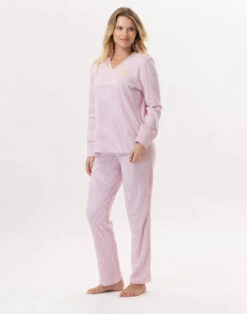 Pyjama En Coton GARANCE 802 Rose/Blanc -Pyjama Chic Femme Magasin pyjama en coton garance 802 rose blanc 2