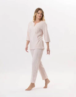 Pyjama En Coton JEANNETTE 902 Sable -Pyjama Chic Femme Magasin pyjama en coton jeannette 902 sable 2