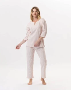 Pyjama En Coton JEANNETTE 902 Sable -Pyjama Chic Femme Magasin pyjama en coton jeannette 902 sable 3
