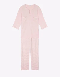Pyjama En Coton JEANNETTE 902 Sable -Pyjama Chic Femme Magasin pyjama en coton jeannette 902 sable 6