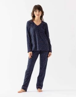 Pyjama En Coton Marine HOLLY 602 Marine