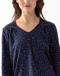 Pyjama En Coton Marine HOLLY 602 Marine -Pyjama Chic Femme Magasin pyjama en coton marine holly 602 marine 3