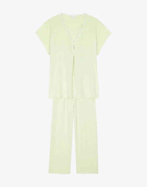 Pyjama En Coton PITCHOUN 902 Vert D'eau -Pyjama Chic Femme Magasin pyjama en coton pitchoun 902 vert d eau 5