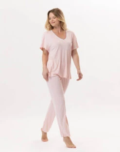 Pyjama En Jersey BLOOM 912 Corail -Pyjama Chic Femme Magasin pyjama en jersey bloom 912 corail 3