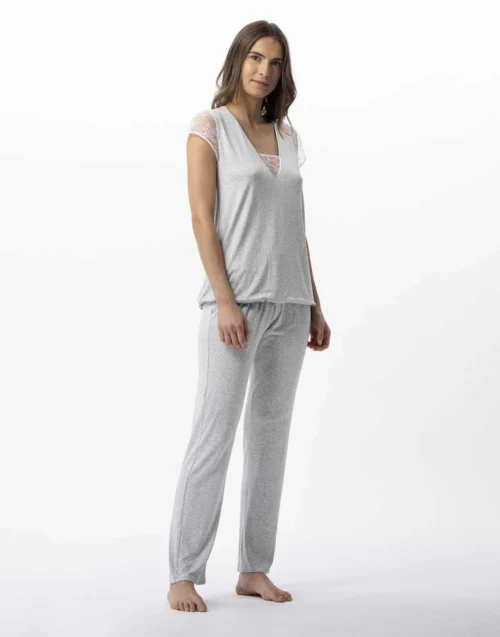 Pyjama En Jersey Et Dentelle ANNAH 702 Gris Chiné 9 Pyjama En Jersey Et Dentelle ANNAH 702 Gris Chiné -Pyjama Chic Femme Magasin pyjama en jersey et dentelle annah 702 gris chine 2