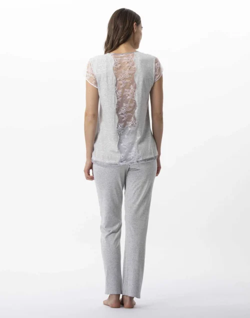 Pyjama En Jersey Et Dentelle ANNAH 702 Gris Chiné 12 Pyjama En Jersey Et Dentelle ANNAH 702 Gris Chiné -Pyjama Chic Femme Magasin pyjama en jersey et dentelle annah 702 gris chine 5