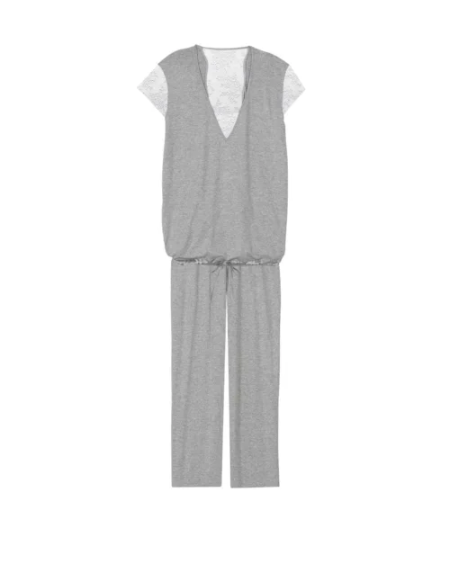 Pyjama En Jersey Et Dentelle ANNAH 702 Gris Chiné 13 Pyjama En Jersey Et Dentelle ANNAH 702 Gris Chiné -Pyjama Chic Femme Magasin pyjama en jersey et dentelle annah 702 gris chine 6