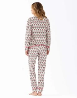Pyjama En Jersey Imprimée écru ZOÉ 602 écru -Pyjama Chic Femme Magasin pyjama en jersey imprimee ecru zoe 602 ecru 5