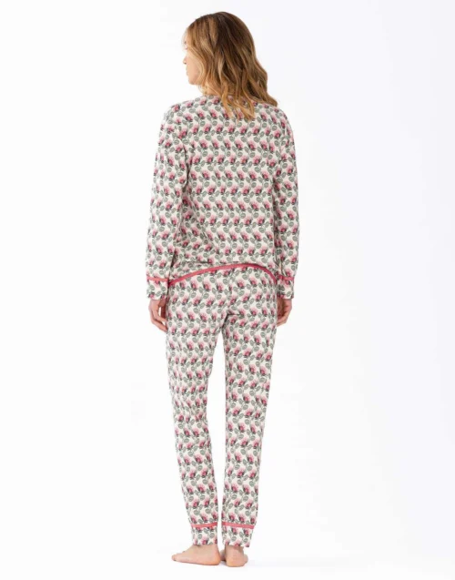Pyjama En Jersey Imprimée écru ZOÉ 602 écru -Pyjama Chic Femme Magasin pyjama en jersey imprimee ecru zoe 602 ecru 5