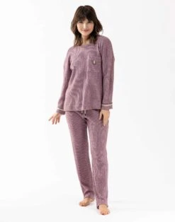 Pyjama En Maille Tricot Lurex FRILEUSE 602 Vendange -Pyjama Chic Femme Magasin pyjama en maille tricot lurex frileuse 602 vendange 4