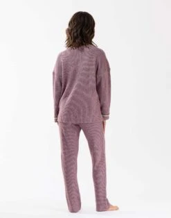 Pyjama En Maille Tricot Lurex FRILEUSE 602 Vendange -Pyjama Chic Femme Magasin pyjama en maille tricot lurex frileuse 602 vendange 5