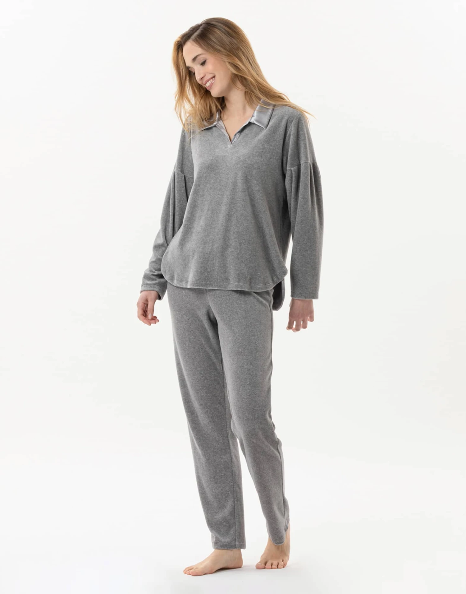 Pyjama En Velours VELVET 802Gris Chine 5 Pyjama En Velours VELVET 802Gris Chine – Image 5