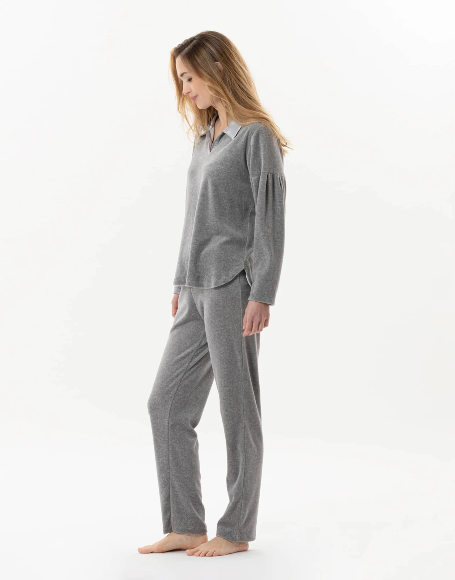 Pyjama En Velours VELVET 802Gris Chine 6 Pyjama En Velours VELVET 802Gris Chine – Image 6