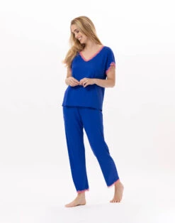 Pyjama En Viscose PALOMA 902 Bleu -Pyjama Chic Femme Magasin pyjama en viscose paloma 902 bleu 3