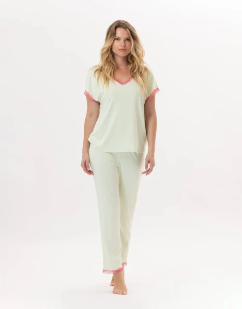 Pyjama En Viscose PALOMA 902 Vert D'eau