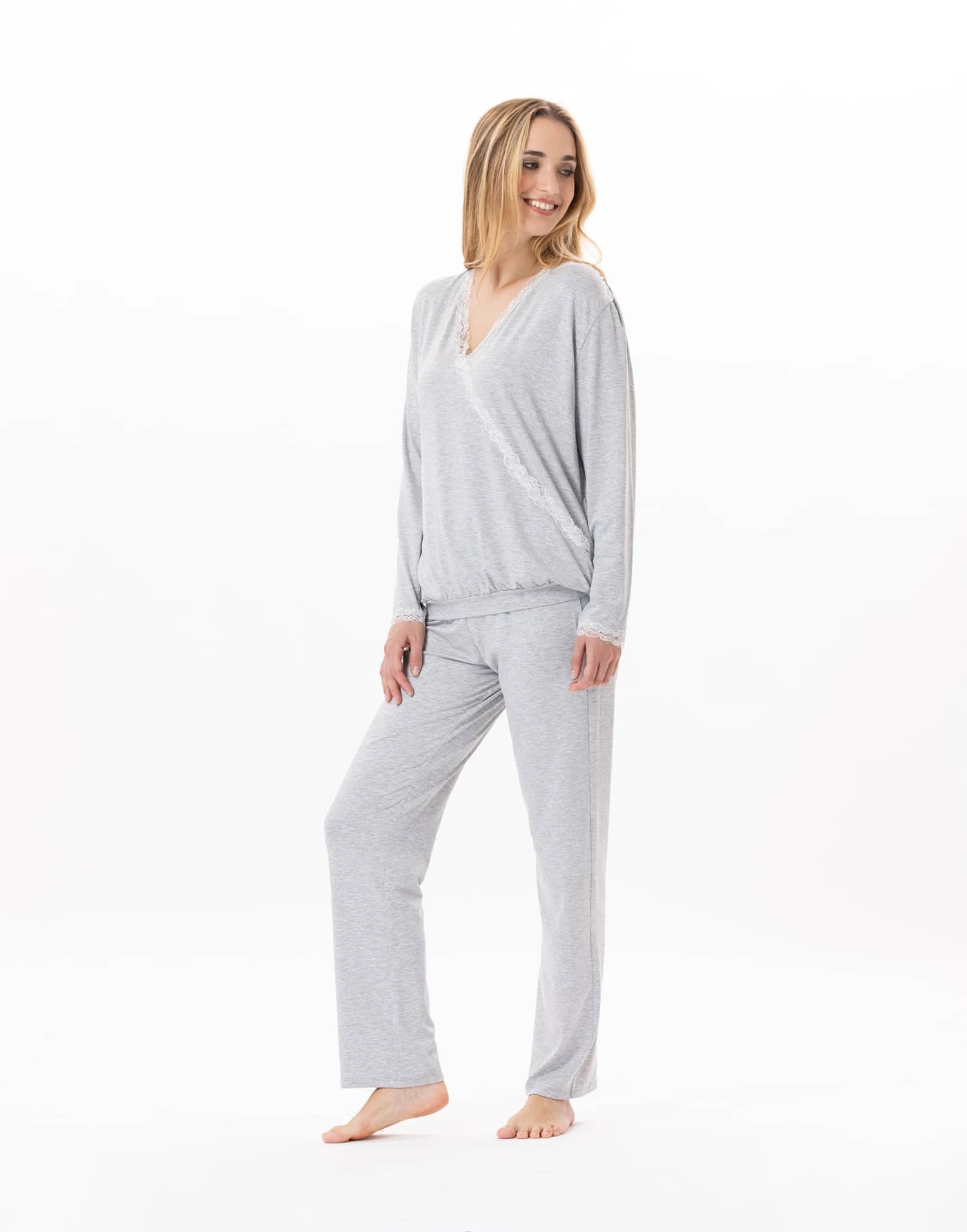 Pyjama En Viscose SUBLIME 802 Gris Chine 6 Pyjama En Viscose SUBLIME 802 Gris Chine – Image 6
