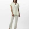 Pyjama Pantacourt En Coton Modal RIVIERA 702 Anis
