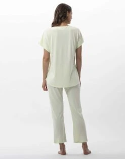 Pyjama Pantacourt En Coton Modal RIVIERA 702 Anis -Pyjama Chic Femme Magasin pyjama pantacourt en coton modal riviera 702 anis 5